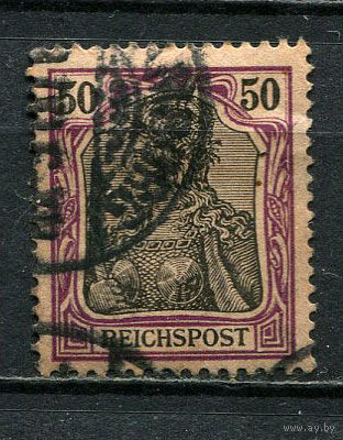 Рейх - 1902 - Аллегория 50Pf - (есть тонкое место) - [Mi.76] - 1 марка. Гашеная.  (Лот 17JL)-TG2P35