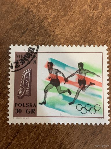 Польша 1968. Олимпийские летние игры в Мехико. Марка из серии
