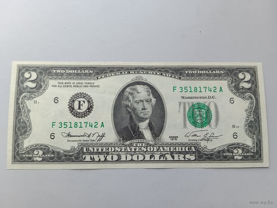 2 доллара 1976 года F