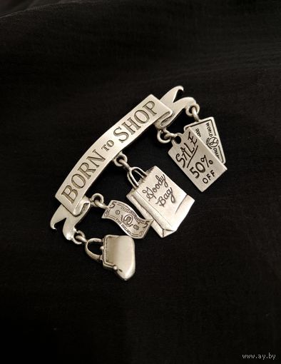 Брошь JJ Jonette Jewelry Шоппинг "Рождённый покупать"