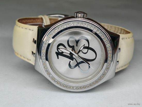 Часы Swatch кварц Swiss. Корпус сталь D- 45 мм. На точном ходу. Новый эл. питания С рубля