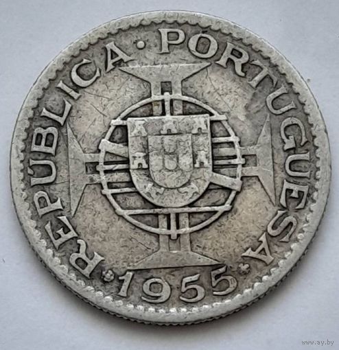 Ангола 10 эскудо 1955 года Серебро