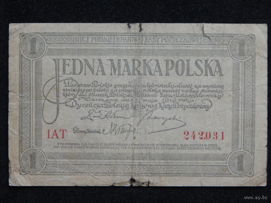 Польша 1 марка 1919г.