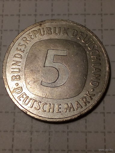 5 маркок ФРГ  1992 G  год