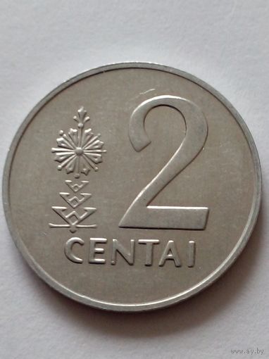 Литва 2 цента 1991г.