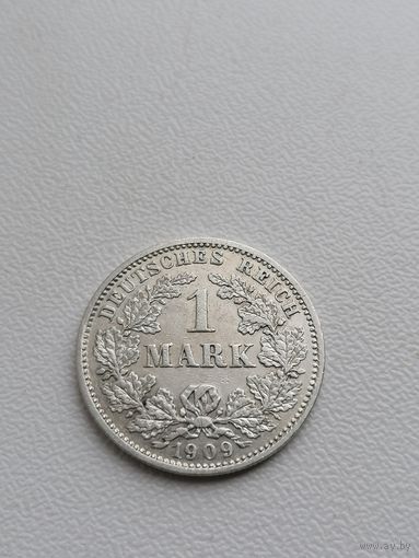 Монета 1 марка 1909 год, торги с Рубля