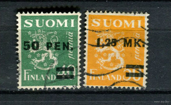 Финляндия - 1931 - Гербы с надпечаткой - [Mi. 170-171] - полная серия - 2 марки. Гашеные.  (Лот 63BJ)