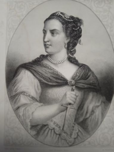 Melle Clairon. Гравюра середина 19века Франция Париж Оригинал 27х18см. РАСПРОДАЖА КОЛЛЕКЦИИ.