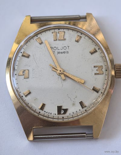 Часы  "ПОЛЕТ".  СССР.  Позолоченные AU20.  новый КОРПУС СССР. с хранения. на ходу.