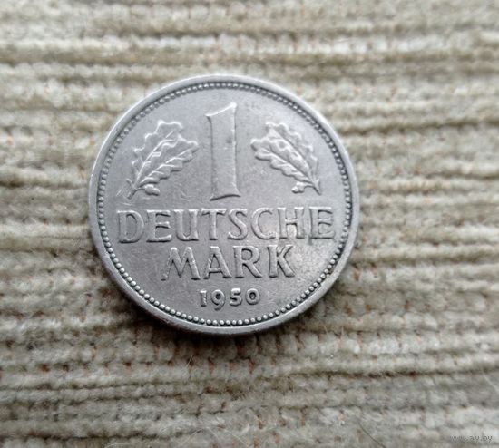 Werty71 Германия ФРГ 1 марка 1950 J