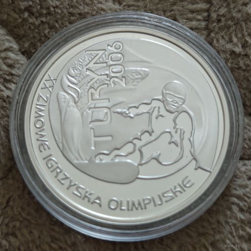 Польша 10 злотых 2006 год. Сноуборд, Турин. Серебро