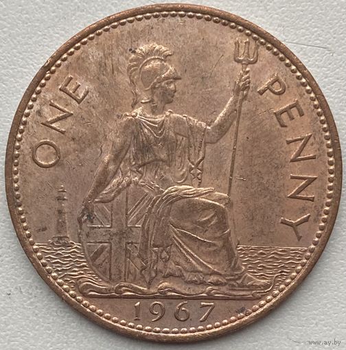 Великобритания 1 пенни 1967 г.