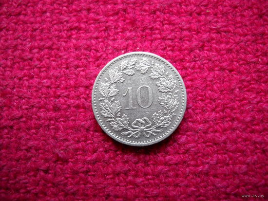 Швейцария 10 раппен 1982 г. +