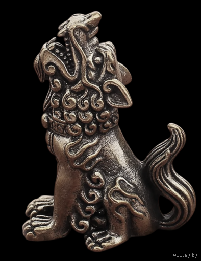 Статуэтка миниатюра Дракон-Собака Бронза