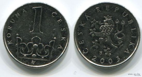 Чехия. 1 крона (2003, XF)