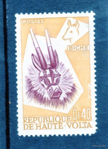 Верхняя Вольта. Ми-72 . Антилопа Дюкер.Искусство африканского племени Bobo. 1960