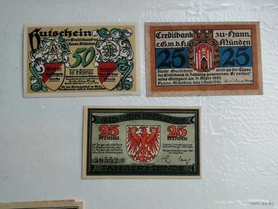 25 . 50   пфенниги 1921  Munden