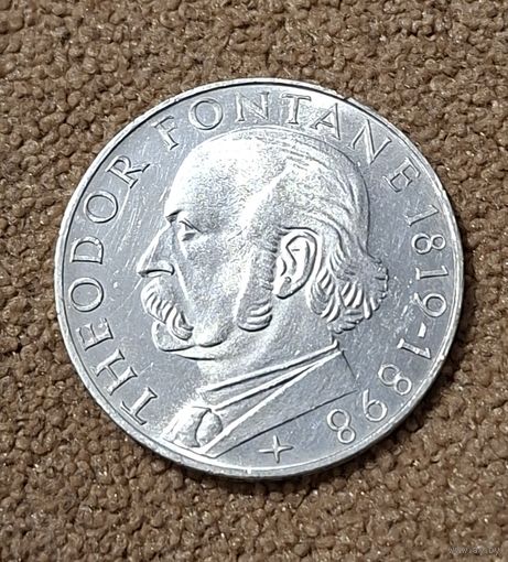 Германия 5 марок, 1969 G 150 лет со дня рождения Теодора Фонтане