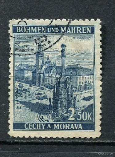 Богемия и Моравия - 1939/1942 - Оломоуц 2,50K - [Mi.32] - 1 марка. Гашеная.  (Лот 15HD)-T4P3