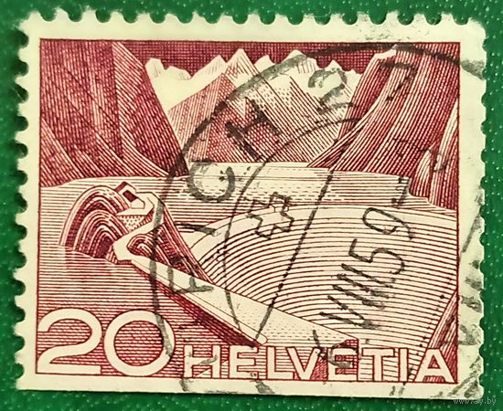 Швейцария 1949. Горная железная дорога Роше-де-Нэ