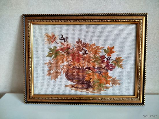 Вышитая картина "Осенний букет"