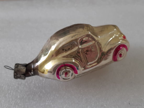 Ёлочная игрушка Автомоиль, стекло. СССР