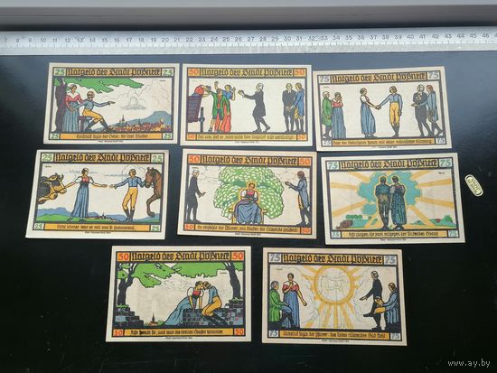 Германия-нотгельд  25 . 50. 75 пфеннигов 1921 Песнек  Possneck