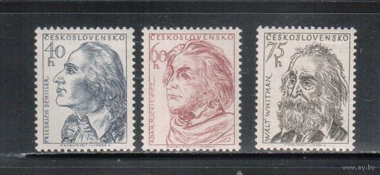 Чехословакия-1955,(Мих.942-944) ** , Личности