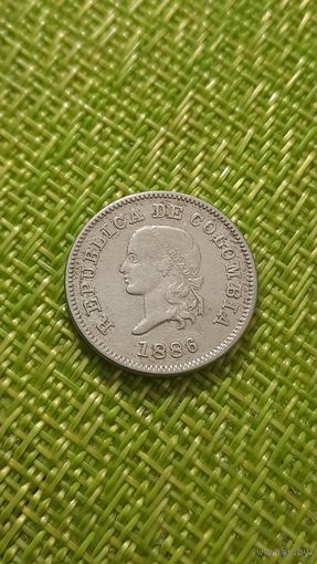 Колумбия 5 сентаво 1886 г