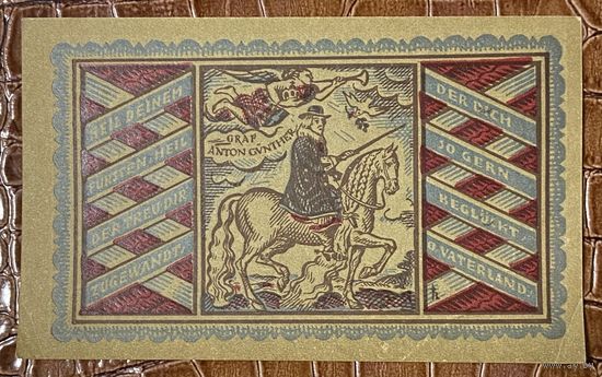 Нотгельд 50 пфеннигов 1921 год. Ольденбург. Веймарская республика