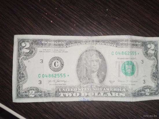 2 доллара 2017 года редкие в номере в конце звезда в плохом состоянии