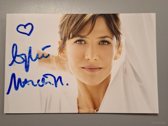 Автограф на фото Софи Марсо.
