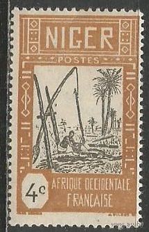 Французский Нигер. Водозабор в пустыне. 1926г. Mi#31.