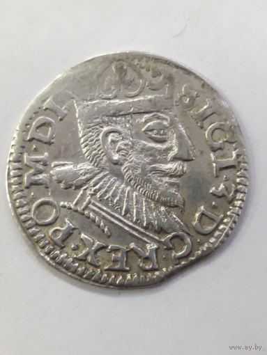 3 гроша трояк 1594 Познань В блеске!