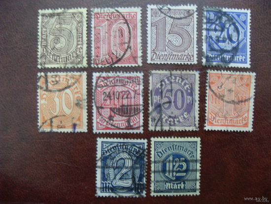 DR-DI 1920 Рейх. Германия. Mi. 24-33 (Mi. 22 euro) см.описание
