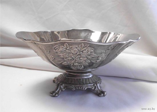 Конфетница Фруктовница Чаша Серебрение 22,8 х 18,3 см