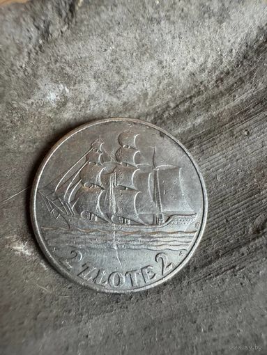 2 злотых 1936 Кораблик