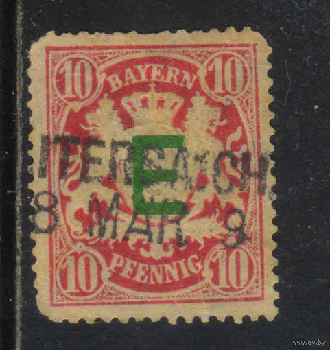 Германия Бавария Кор 1908 Служебные Для железной дороги Надп Е #3