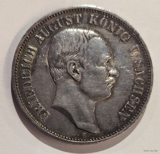 5 марок 1908 Саксония - радужная патина!