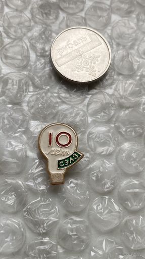 Значок предприятие СЭЛЗ 10 лет, Пенза