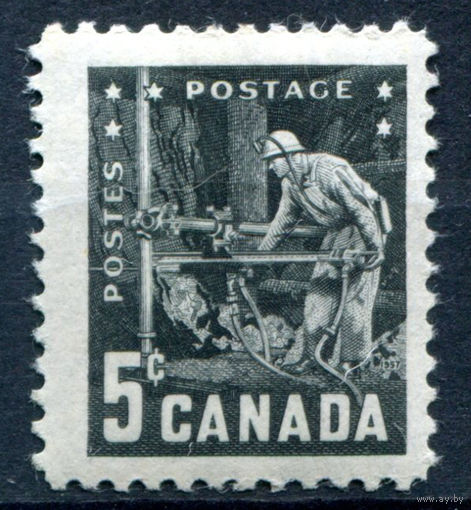 Канада - 1957г. - горнодобывающая промышленность - 1 марка - полная серия, MLH [Mi 320]. #3-WK-100-A-2