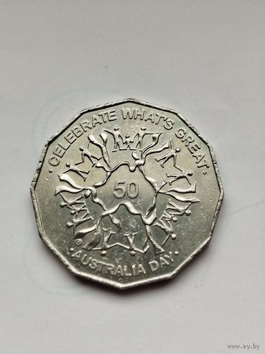 50 центов Австралии. День Австралии.