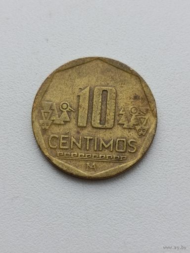 Перу. 10 сантимов 2012 года. (4)