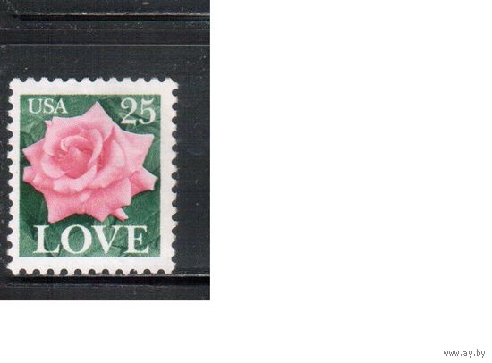 США-1988, (Мих.1988),  * (без клея), Поздравительная марка, Цветы, Роза (одиночка)