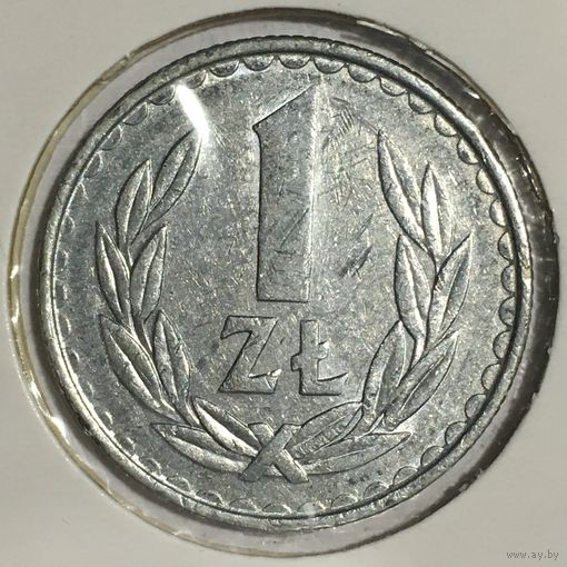 Польша 1 злотый, 1986 (холдер)