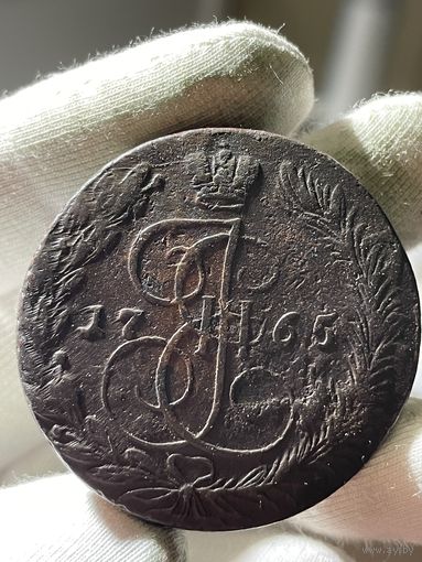 5 копеек 1765 ЕМ без МЦ.Тяжеловес.Кладовая.
