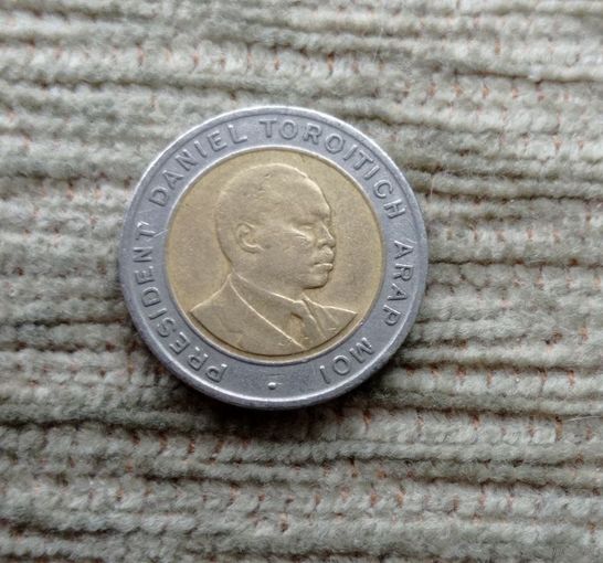 Werty71 Кения 5 шиллингов 1997 Биметалл