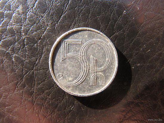 Чехия. 50 геллеров. 1993. С 20 копеек. Распродажа коллекции. Смотрите другие лоты.