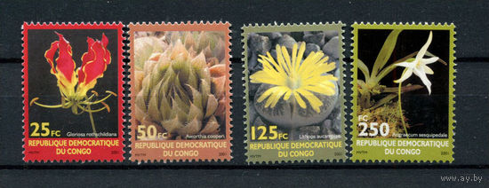 Конго (Заир) - 2002 - Цветы - [Mi. 1698-1701] - полная серия - 4 марки. MNH.  (Лот 153BF)