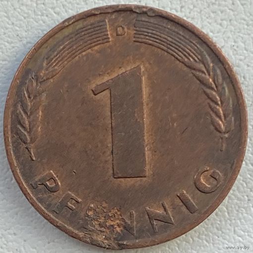 Германия 1 пфенниг 1950 г. D
